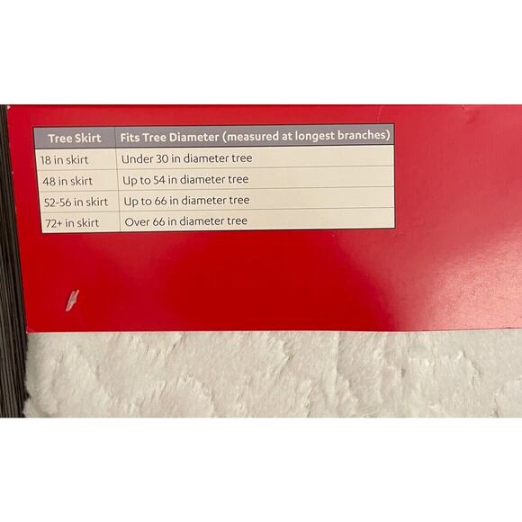 At Home White Faux Fur And Sequins White 48 Inch Tree Skirt NWT - Picture 5 of 6